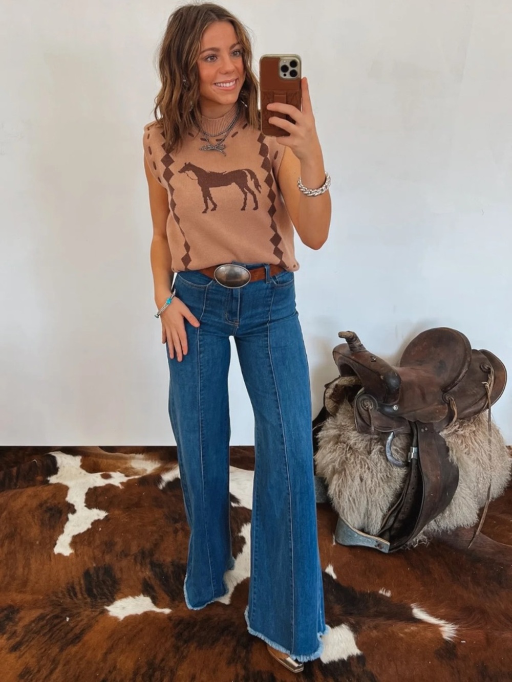 Trail Horse Knit Sweater Vest